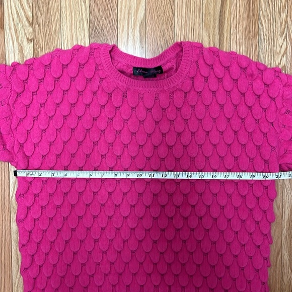 Elena Wang Pink Textured Sweater - Large - Picture 4 of 5